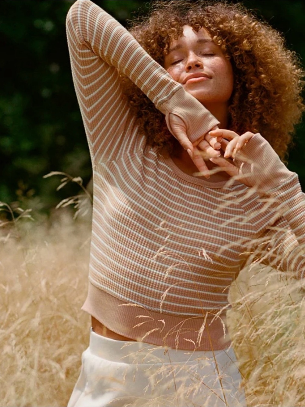AERIE WOW! WAFFLE CROP